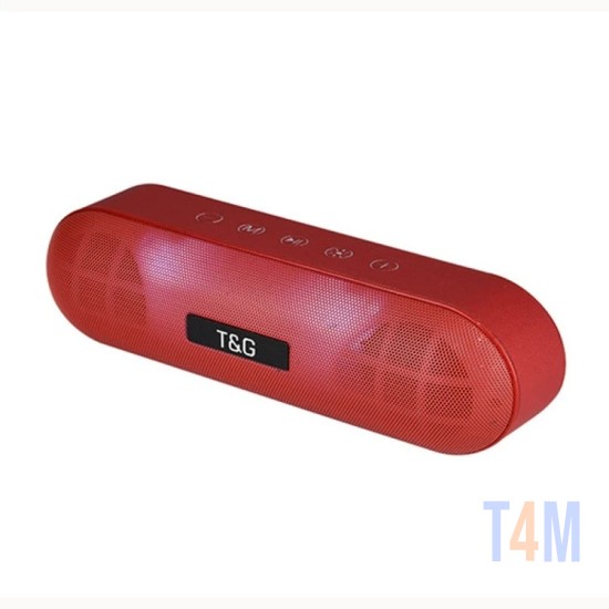 COLUNA PORTÁTIL WIRELESS TG-148 AUX/USB/CARTÃO DE MEMÓRIA VERMELHO